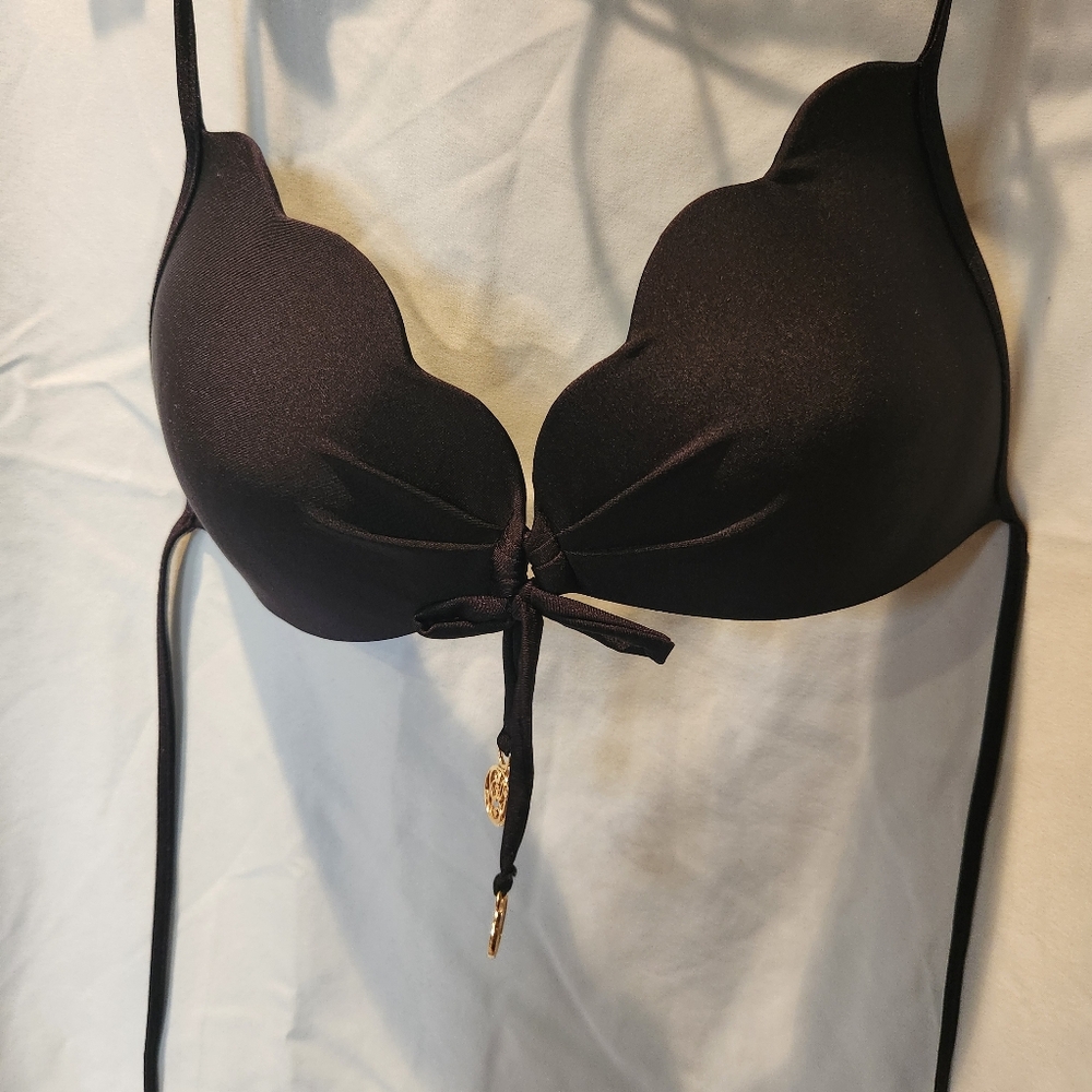 Luli Fama black padded bikini top